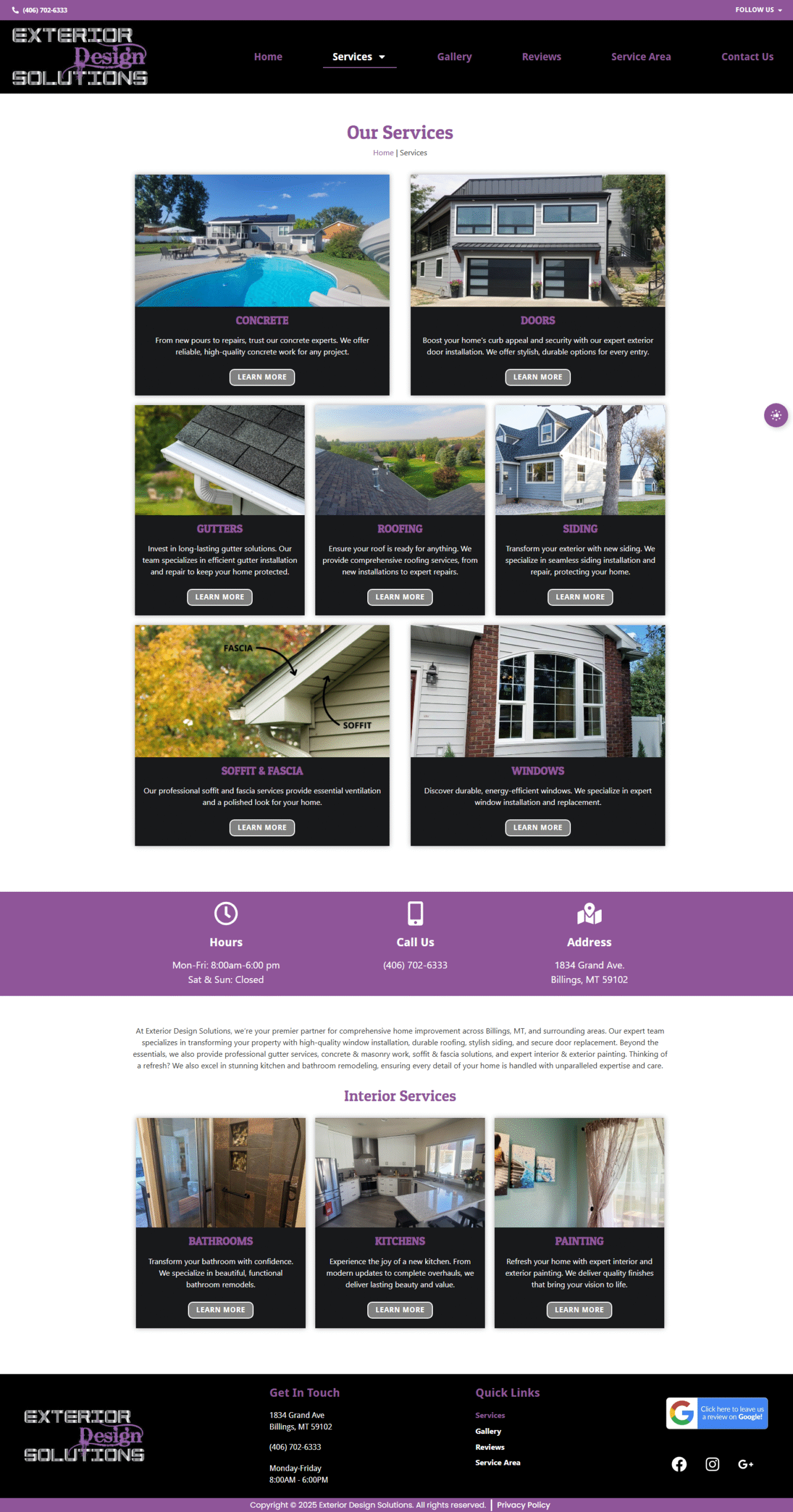 Service Overview Page