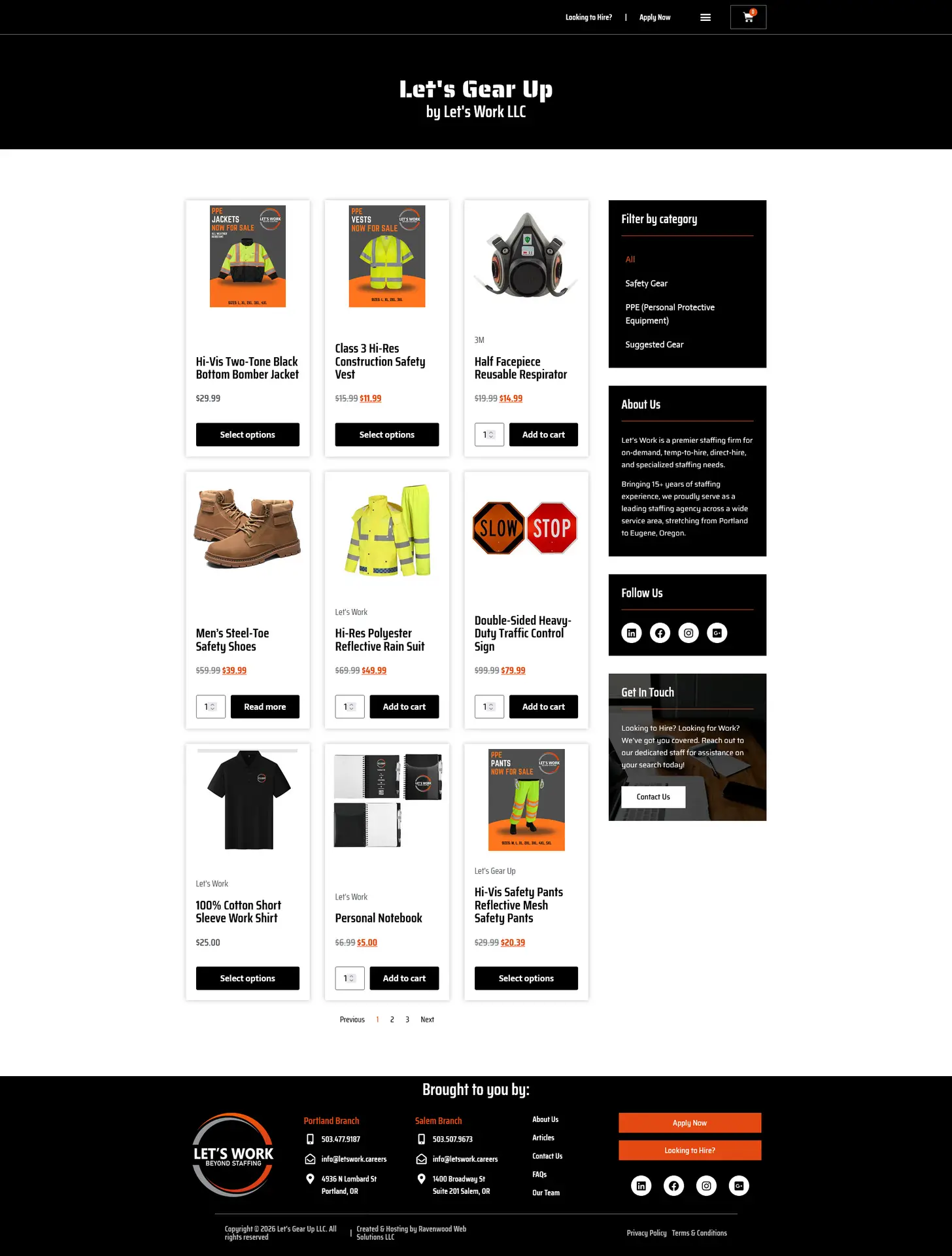 Store page desktop